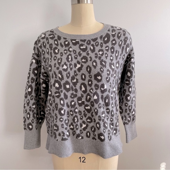 Lucky Brand Animal Print Sweater- Pullover- Size 1X - Picture 1 of 7